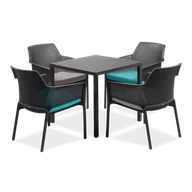 Meble ogrodowe - Zestaw Nardi NET RELAX/CUBE 80 4+1 Antracite - miniaturka - grafika 1