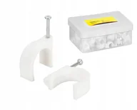 Inne akcesoria audio-wideo - Uchwyt Kablowy Flop Klipsy Na Kable 10Mm Spinki Kabli Okrągłe 100X Białe - miniaturka - grafika 1