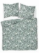 Pościel - Pościel bawełniana 220x200 miętowa kwiatki stokrotki - miniaturka - grafika 1