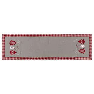 Bieżnik świąteczny Choinka szary, 40 x 140 cm - Pozostałe akcesoria świąteczne - miniaturka - grafika 1