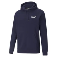 Bluzy męskie - Bluza z kapturem męska Puma ESS Small Logo granatowa 58669206-L - miniaturka - grafika 1