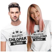 Walentynki - KOSZULKI DLA PAR NA WALENTYNKI PREZENT CHŁOPAK DZIEWCZYNA PROMIENIE - miniaturka - grafika 1