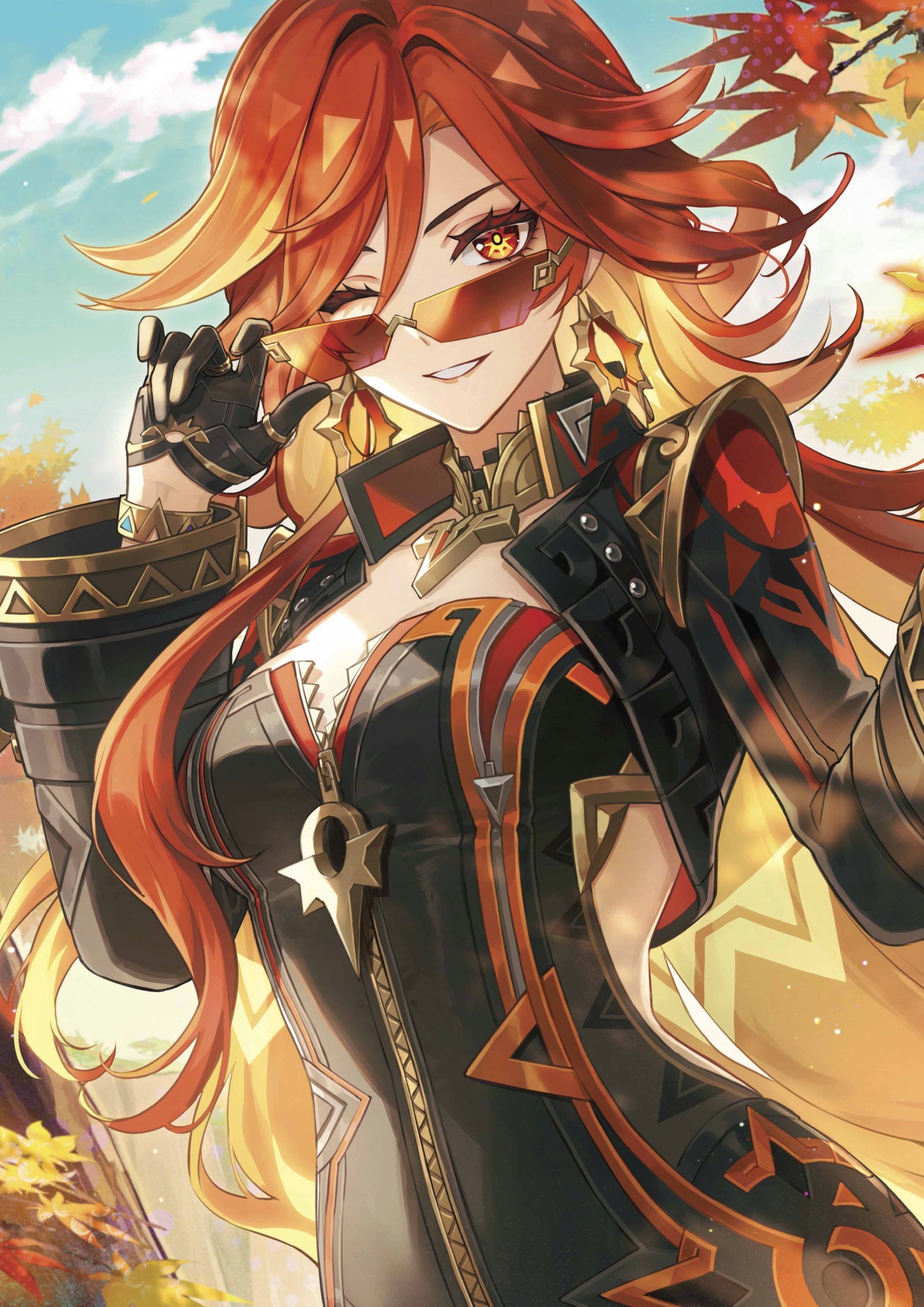 Plakat A3 Genshin Impact Anime Gra Mavuika