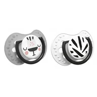 Smoczki uspokajające - Lovi, smoczek uspokajający, 0-6 miesięcy, silikonowy, dynamiczny, Salt & Pepper, 2 sztuki - miniaturka - grafika 1