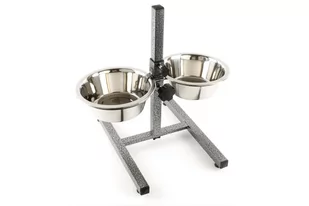Miski metalowe Stojaku Regulowanym Miska 2x1,89L - Miski dla psów - miniaturka - grafika 1