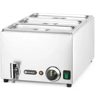 Piece, kotły  i płyty grzejne gastronomiczne - Bemar podgrzewacz do potraw z kranem 3x GN 1/3 100 mm z pokrywkami 1000 W - miniaturka - grafika 1