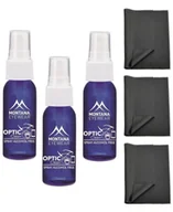 Akcesoria do okularów - ZESTAW 6 PRODUKTÓW - 3x 30ml Płyn do pielęgnacji i czyszczenia + 3x Ściereczka Premium z mikrofibry - miniaturka - grafika 1