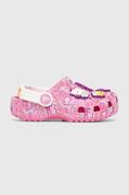 Buty dla dziewczynek - Crocs klapki dziecięce CROCS CLASSIC HELLO KITTY CLOG kolor różowy - miniaturka - grafika 1