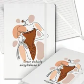 Notesy i bloczki - Notes Biały A5 Bullet JournalSERCE KOBIETY Top Wz - miniaturka - grafika 1