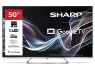 Telewizory - SHARP QLED MiniLED 50JP7465E 50" 4K Google TV Dolby Vision Srebrny - miniaturka - grafika 1