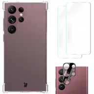 Etui i futerały do telefonów - Bizon Etui + 2x folia + obiektyw Case Clear Pack do Samsung Galaxy S23 Ultra przezroczyste - miniaturka - grafika 1