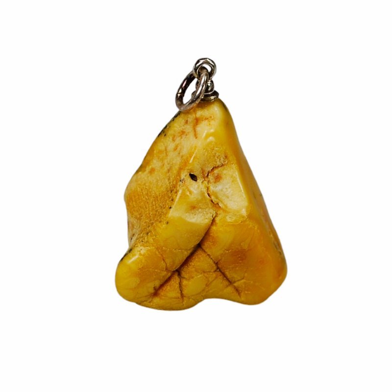 Wisior z miodowego bursztynu