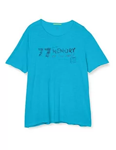 camel active Męski T-shirt z rękawami do łokci, Niebieski T18, M - Koszulki męskie - miniaturka - grafika 1