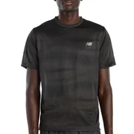 Koszulki męskie - Koszulka męska New Balance MT61G4S7BGR - czarna - miniaturka - grafika 1