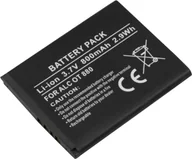 Baterie do telefonów - Avizar, zastępcza bateria litowo-jonowa 3,7 V 800 mAh do Alcatel OT-880/710 - idealnie dopasowana, czarna - miniaturka - grafika 1