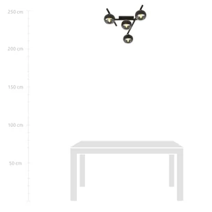 Emibig Smart lampa sufitowa 4-punktowa czarna/transparentna 1105/4 - Lampy sufitowe - miniaturka - grafika 6