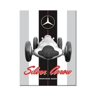 Dekoracje domu - Art Nostalgic 14374 Mercedes-Benz Silver Arrow | retro Magnet | Magnes na lodówkę | Vintage | 6 x 8 cm - miniaturka - grafika 1