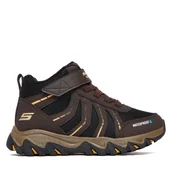 Buty dla chłopców - Śniegowce Skechers Rugged Ranger 406412L BKBR Brązowy - miniaturka - grafika 1