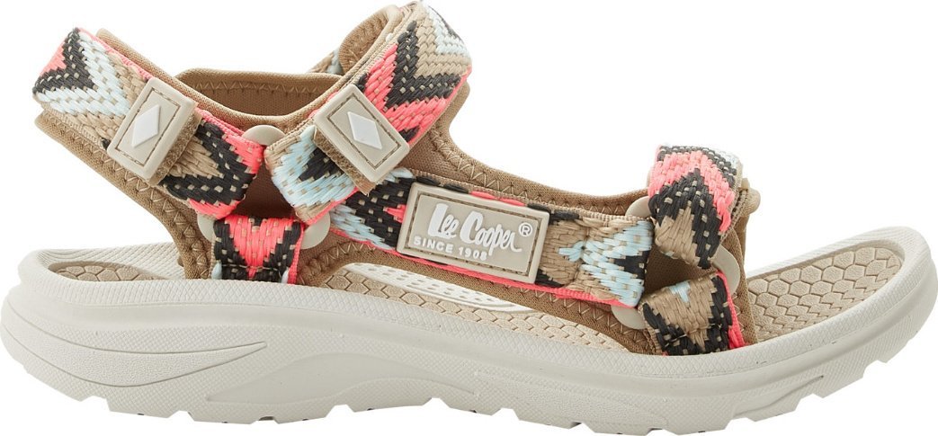 Lee Cooper Sandały damskie Lee Cooper beż-fuksja LCW-26-34-4429LA 39