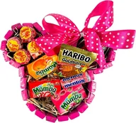 Zestawy upominkowe - Zestaw Czekoladki Lizaki Gumy Rozpuszczalne Żelki Haribo Mentos Na Prezent - miniaturka - grafika 1