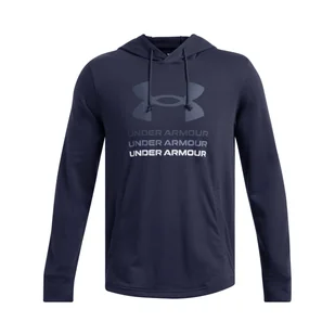 Męska Bluza UNDER ARMOUR UA RIVAL TERRY GRAPHIC HOOD 1386047-411 – Granatowy - Bluzy męskie - miniaturka - grafika 1