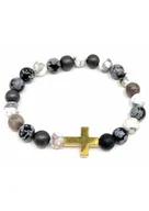 Bransolety męskie - Bransoletka męska KRZYŻ - miniaturka - grafika 1