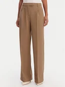 Spodnie damskie - Morgan Spodnie palazzo 261-PFALI.F Brązowy Wide Leg - miniaturka - grafika 1