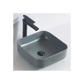 Umywalki - Bernstein Mała umywalka nablatowa KW6134 ceramika sanitarna - szary mat - miniaturka - grafika 1