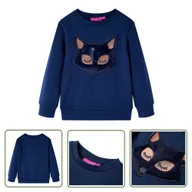 Bluzy dla dziewczynek - Bluza dziecięca - granatowa - 128 - Bluza Dziecięca - miniaturka - grafika 1