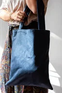 Torby i wózki na zakupy - Duża granatowa torba shopperka - miniaturka - grafika 1