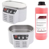 Myjki ultradźwiękowe - Myjka Wanna Ultradźwiękowa 968 500ml Soniczna Sterylizator dla Jubilera + Płyn 1L - miniaturka - grafika 1