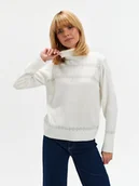 Swetry damskie - Miękki sweter z golfem - miniaturka - grafika 1