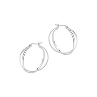Biżuteria dla dzieci - Srebrne kolczyki 925 podwójne koła - miniaturka - grafika 1