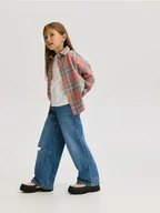 Bluzki dla dziewczynek - Reserved - Koszula w kratę z wiskozą - wielobarwny - miniaturka - grafika 1
