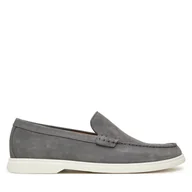 Mokasyny męskie - Mokasyny BOSS Sienne 50543083 Szary - miniaturka - grafika 1