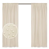 Zasłony - Zasłona Ogrodowa Wodoodporna Tarasowa na Taśmie Żabki Tunel Haczyki 140 x 250 - miniaturka - grafika 1