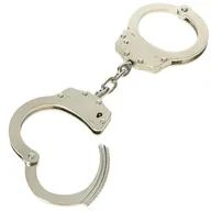 Stroje karnawałowe - Mfh Kajdanki Stalowe Łańcuchowe Double-Lock Srebrne - miniaturka - grafika 1