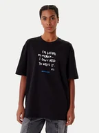 Koszulki i topy damskie - Karl Lagerfeld Jeans T-Shirt A4W17009 Czarny Relaxed Fit - miniaturka - grafika 1