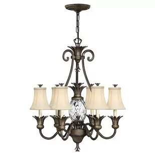 Elstead Lighting Plantation 7Lt Chandelier Pearl Bronze HK/PLANT7 PZ Elstead lampa wisząca stylowa abażurowa HK/PLANT7 PZ ) - Lampy sufitowe - miniaturka - grafika 1
