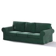 Pokrowce na meble - Dekoria Pokrowiec na sofę Ektorp 3-osobową nierozkładaną ciemny zielony 216 x 83 x 73 cm Velvet 610-704-25 - miniaturka - grafika 1