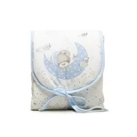 Ochraniacze do łóżeczka - Przewijak materacyk podróżny 45x75 Śpiący miś niebieski - miniaturka - grafika 1