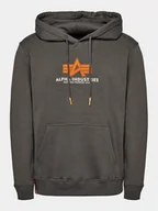 Bluzy męskie - Alpha Industries Bluza Basic 178312 Szary Regular Fit - miniaturka - grafika 1