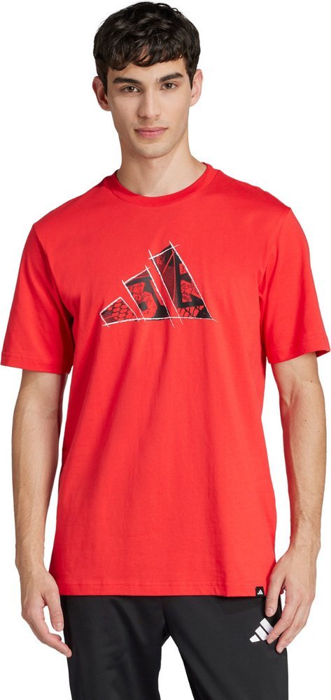 Adidas Koszulka męska adidas Logo Graphic czerwona JJ3934 M