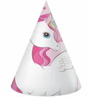 Gadżety na imprezę - Czapeczki Urodzinowe Jednorożec Unicorn Rainbow, 6 Szt. - miniaturka - grafika 1