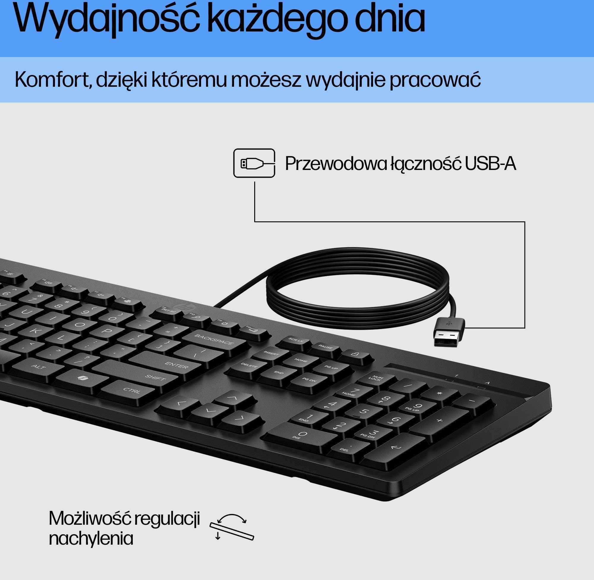 HP 125 G2 - Tastatur - 100% - full size - USB - QWERTZ - Deutsch - Schwarz
