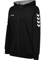 Kurtki i kamizelki sportowe damskie - Hummel Bluza "Logo" w kolorze czarnym - miniaturka - grafika 1