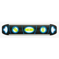 Poziomice, łaty, miary - Torpedo GTV Poziomica aluminiowa 22.2 cm 3 libelki HT4M040 - miniaturka - grafika 1