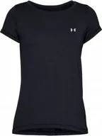 Koszulki i topy damskie - Damska koszulka treningowa Under Armour Tech Mesh SS - czarna - miniaturka - grafika 1