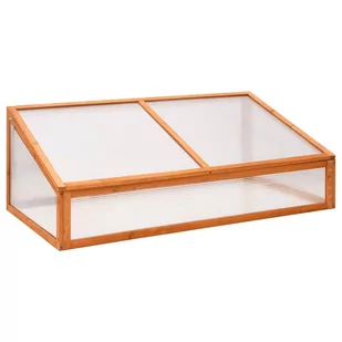 vidaXL Inspekt, pomarańczowy, 110x58,5x39 cm, drewno jodłowe - Szklarnie ogrodowe - miniaturka - grafika 1