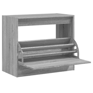 vidaXL Szafka na buty szara Sonoma 80x42x69 cm materiał drewnopochodny - Szafki na buty - miniaturka - grafika 1